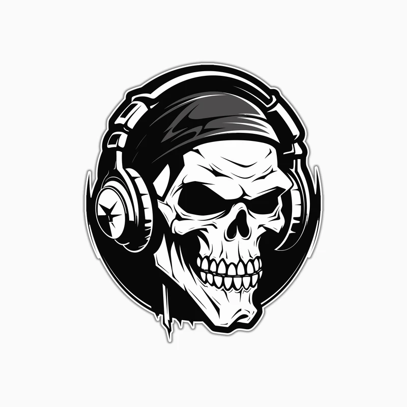 استیکر لپ تاپ و موبایل بووم طرح دیجی اسکلت مدل Street Art کد MA123