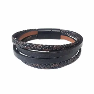 دستبند مردانه مدل شارمور چرم طبیعی کد 1300