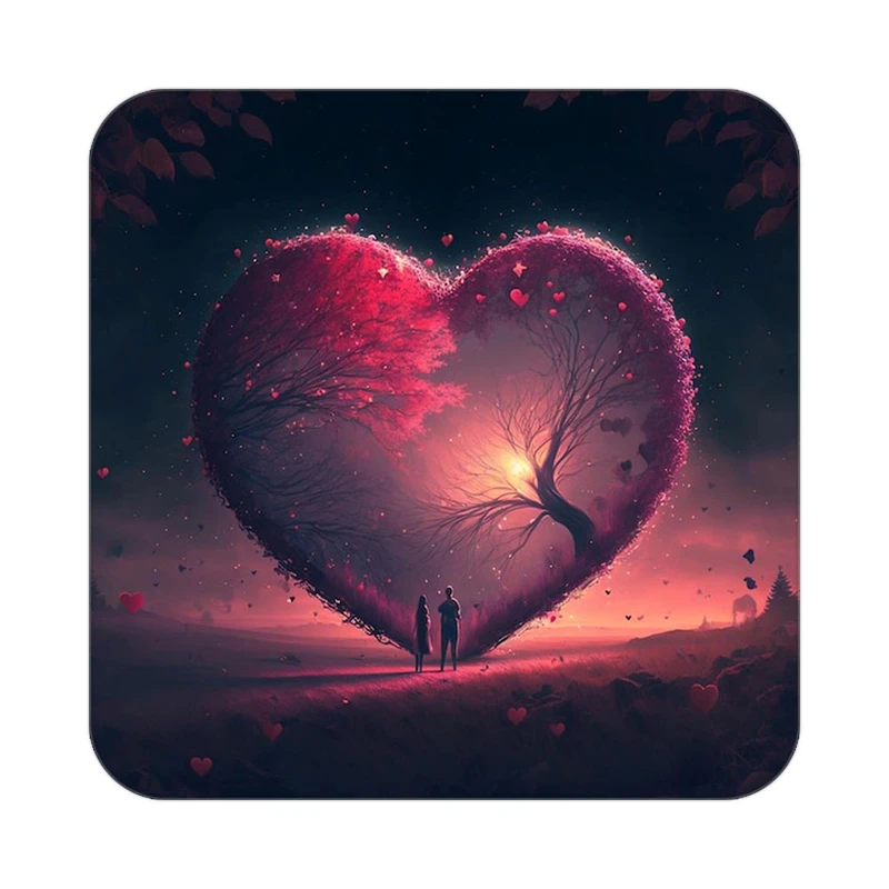 زیر لیوانی کاکتی مدل عاشقانه کد mp13534