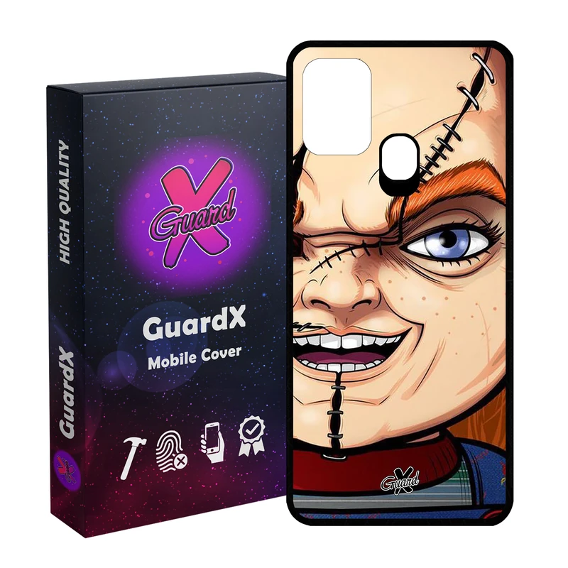 کاور گارد ایکس طرح چاکی مدل Glass10441 مناسب برای گوشی موبایل سامسونگ Galaxy M31 / M31 Prime / F41