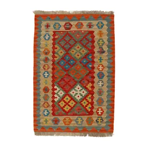 گلیم دستبافت یک متری مدل قشقایی کد 598637