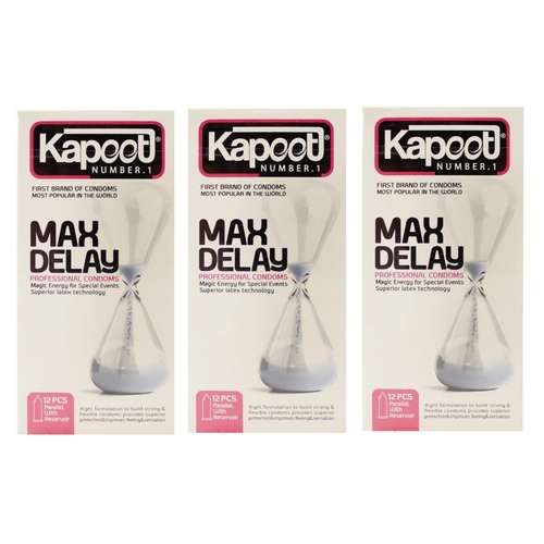 کاندوم تاخیری کاپوت مدل مکس دیلی 3 بسته 12عددی