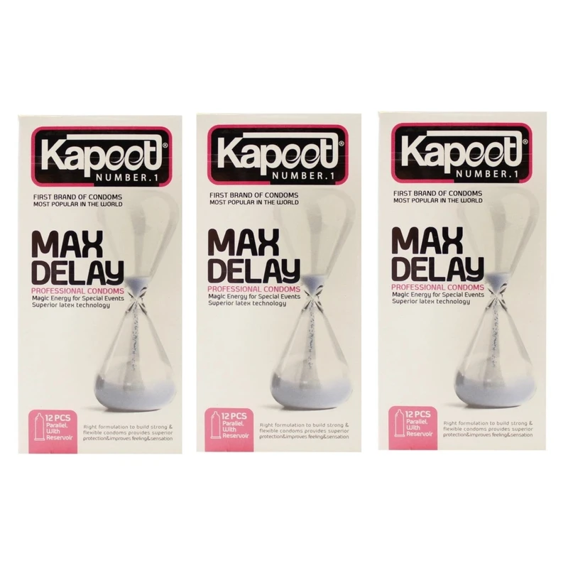کاندوم تاخیری کاپوت مدل مکس دیلی 3 بسته 12عددی