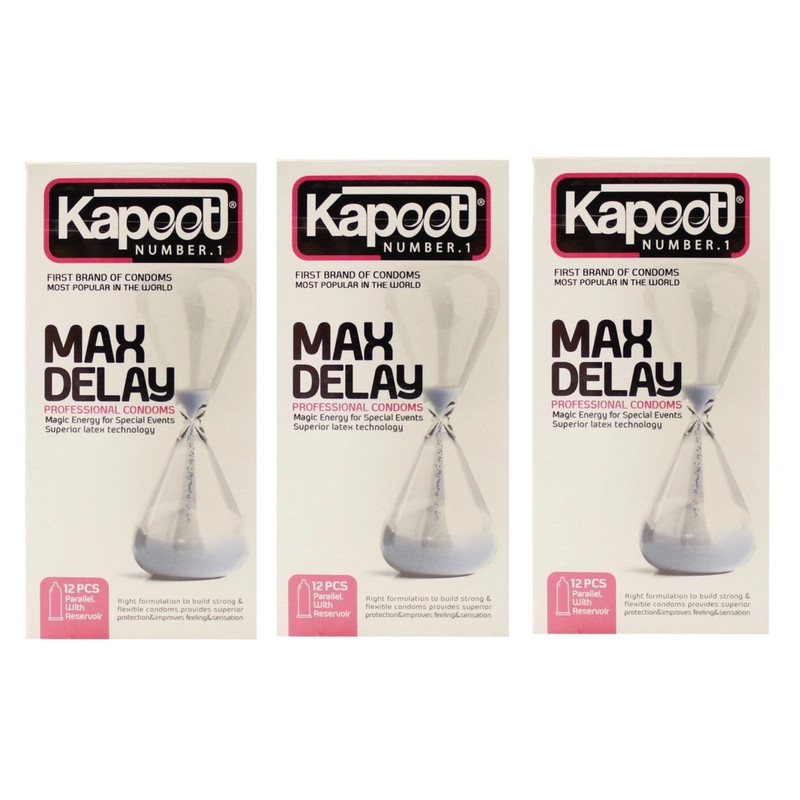 کاندوم تاخیری کاپوت مدل مکس دیلی 3 بسته 12عددی