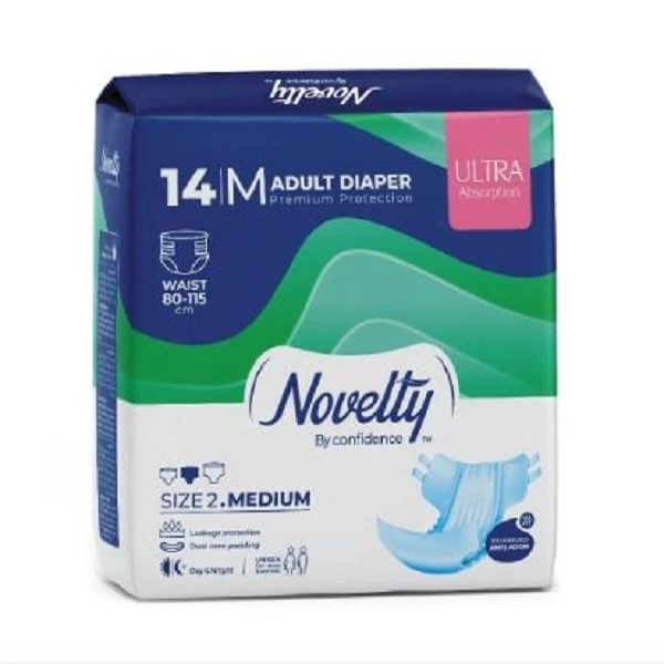 پوشینه چسبی بزرگسال ناولتی مدل Core سایز Medium بسته 14عددی