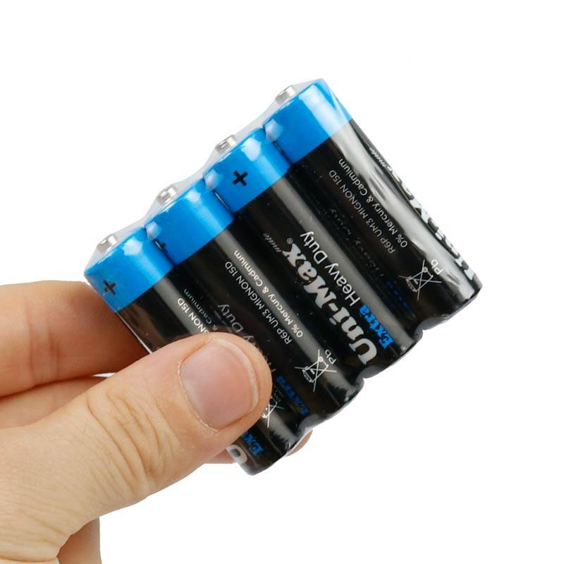 باتری قلمی یونی مکس مدل  Extra Heavy Duty R6P-UM3 بسته چهار عددی