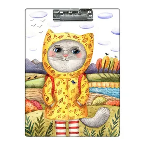 تخته شاسی طرح گربه و بارانی کد 5810978 سایز A4