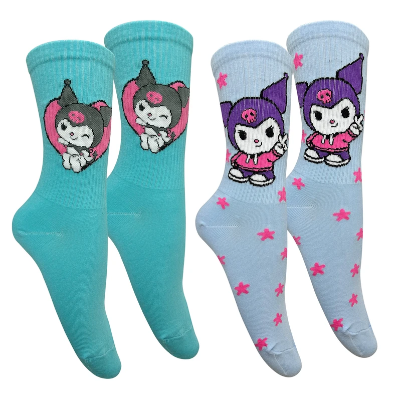 جوراب ساق بلند زنانه تن پوش هنگامه مدل پنبه کش اسپرت کرومی  بسته 2 عددی