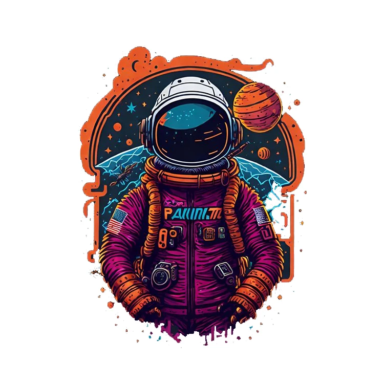 استیکر پارچه و لباس پاد آفرین مدل فضانورد کد 4395