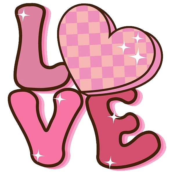 استیکر پارچه و لباس پاد آفرین طرح عشق کد 5476