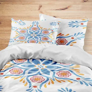 سرویس خواب مدوپد طرح گلبرگ آبی مدل mod00014 یک نفره 4 تکه