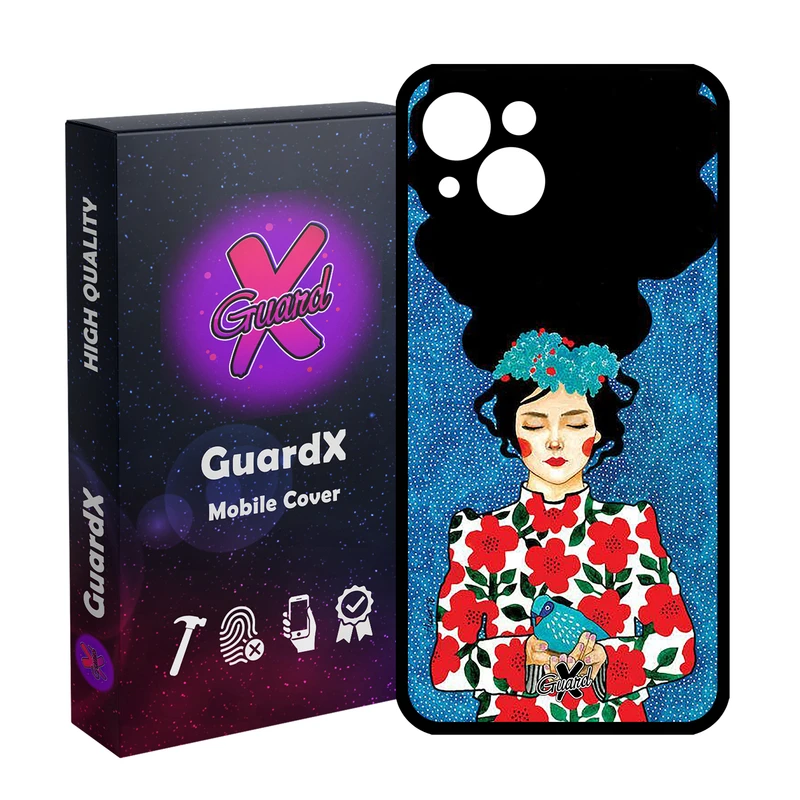 کاور گارد ایکس طرح Girl مدل Glass10137 مناسب برای گوشی موبایل اپل iPhone 13
