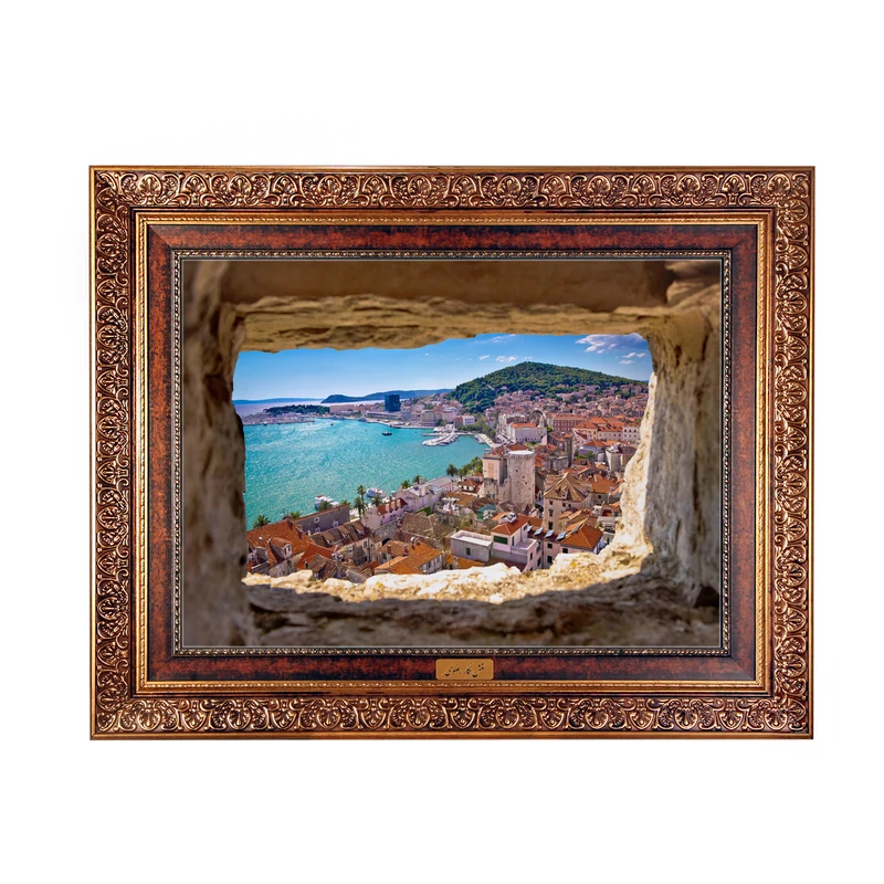 تابلو فرش ماشینی نقش نگار رضوی طرح منظره کد 5662C