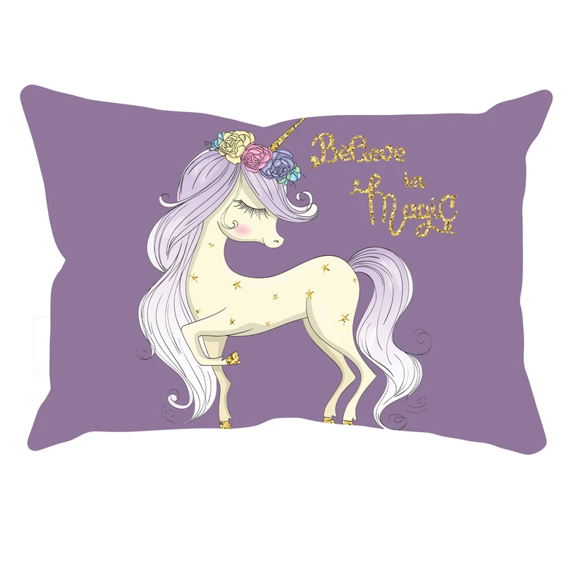 رو بالشی مدل اسب تک شاخ دورو طرح دار کد 140055