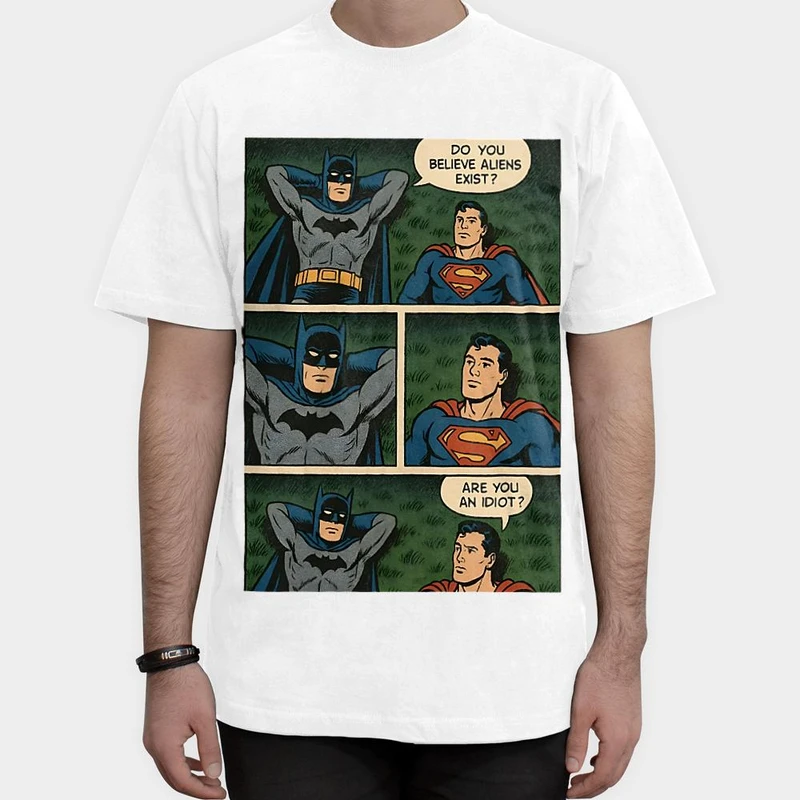 تیشرت آستین کوتاه مردانه مدل بتمن و سوپرمن