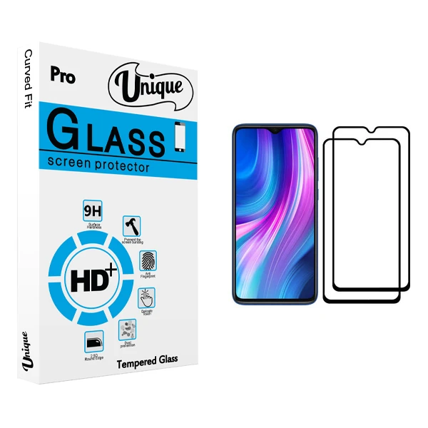 محافظ صفحه نمایش يونيک مدل +Clear مناسب برای گوشی موبایل شیائومی Redmi Note 8 Pro بسته دو عددی