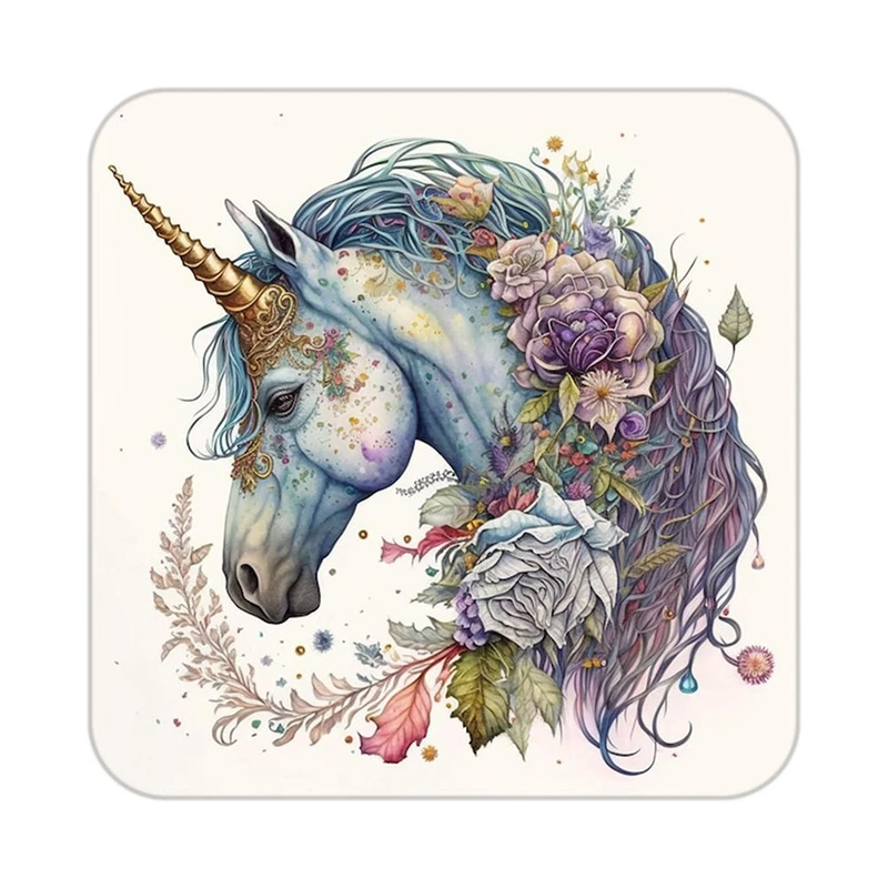 زیر لیوانی کاکتی طرح اسب تک شاخ و یونیکورن مدل mp31705