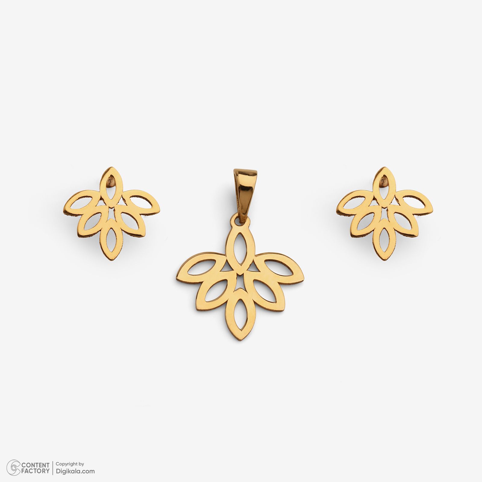 نیم ست طلا 18 عیار زنانه سایا گلد مدل گلبرگ ns13 -  - 7