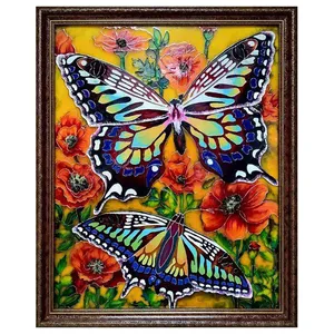تابلو ویترای طرح پروانه ها کد 03