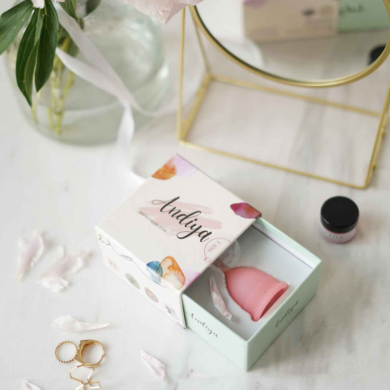 کاپ قاعدگی آندیا مدل Plus سایز متوسط مجموعه 2 عددی