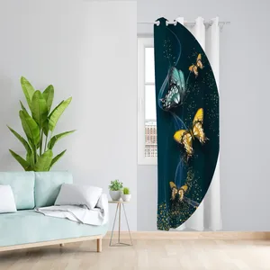 پرده طرح پروانه مدل مخمل پانچی کد 2449 z سایز 140x200 سانتی متر