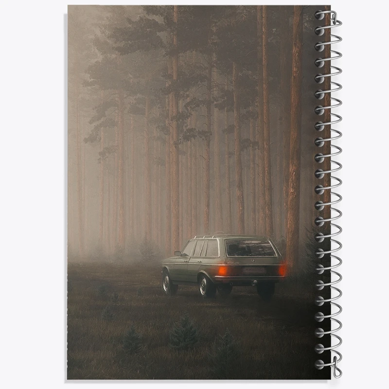 دفتر شطرنجی 50 برگ خندالو مدل جنگل و ماشین کد F24