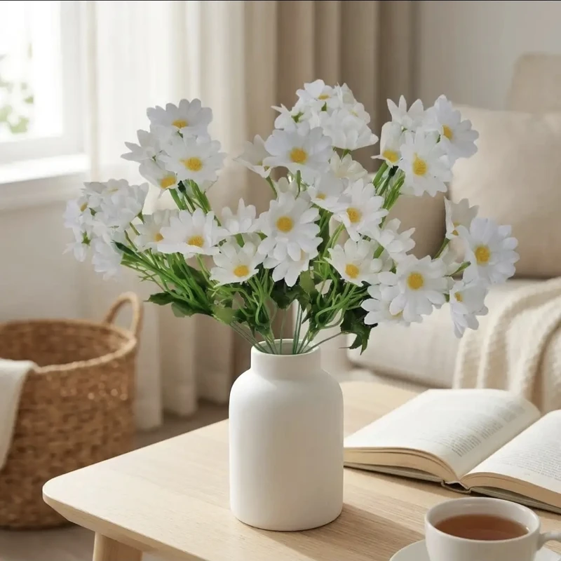 گل مصنوعی مدل بوته گل بابونه