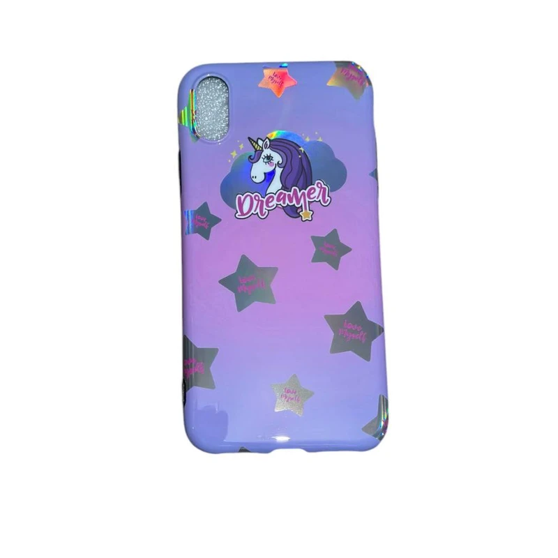 کاور طرح یونیکورن مدل ستاره ایی کروم کد Tk321 مناسب برای گوشی موبایل اپل Iphone XSmax