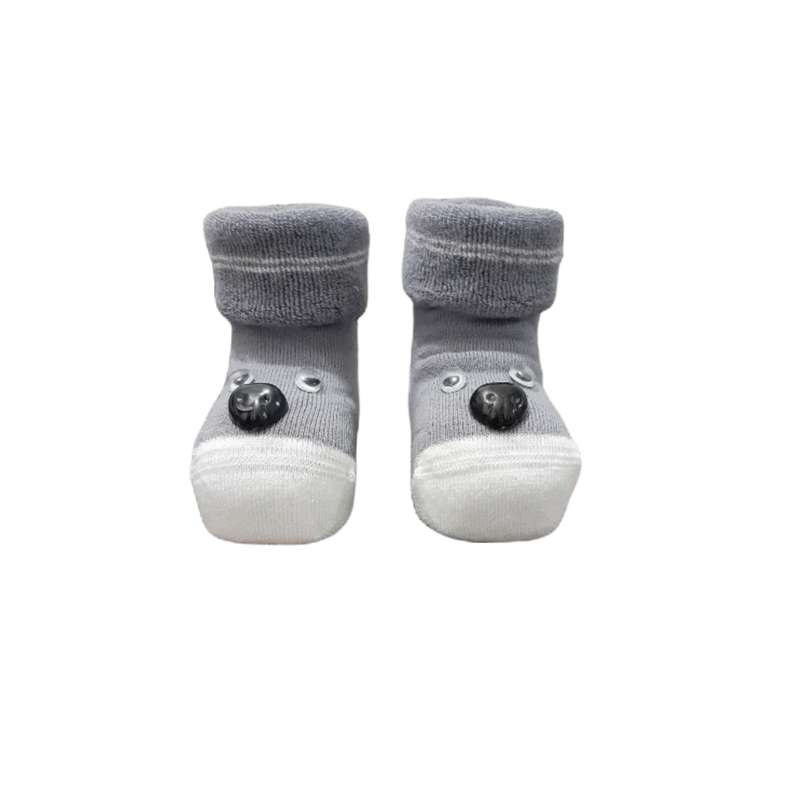 جوراب نوزادی مدل عروسکی حوله ای LB SANTA 303 