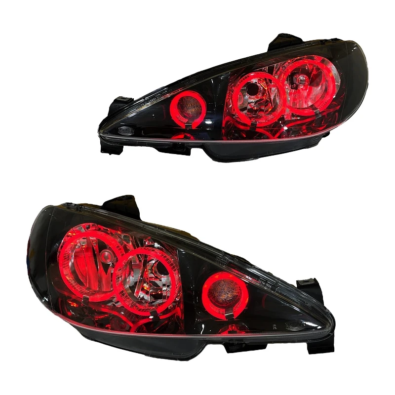 چراغ جلو خودرو گروه پژوهش صنعت مدرن مدل 3D-Ring-R مناسب برای 206 بسته دو عددی