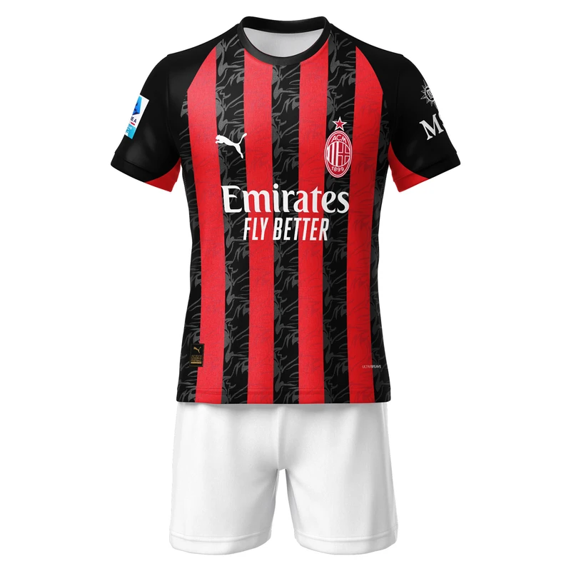 ست تی‌شرت آستین کوتاه و شلوارک ورزشی پسرانه مدل مودریچ آث میلان کد 518