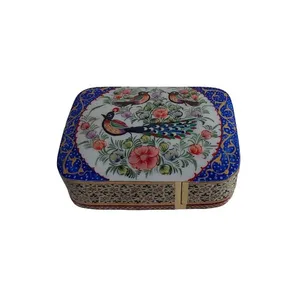 جعبه خاتم کاری طرح گل ومرغ مدل کشویی کد 102