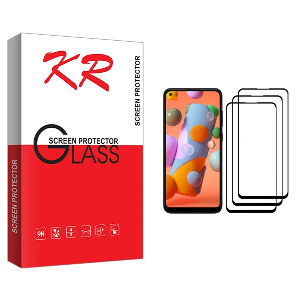 محافظ صفحه نمایش کی آر مدل +HD مناسب برای گوشی موبایل سامسونگ Galaxy A11 بسته سه عددی