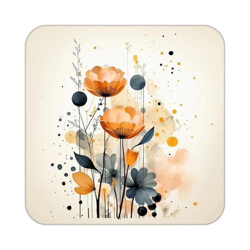 زیر لیوانی کاکتی طرح گل مدل mp16200