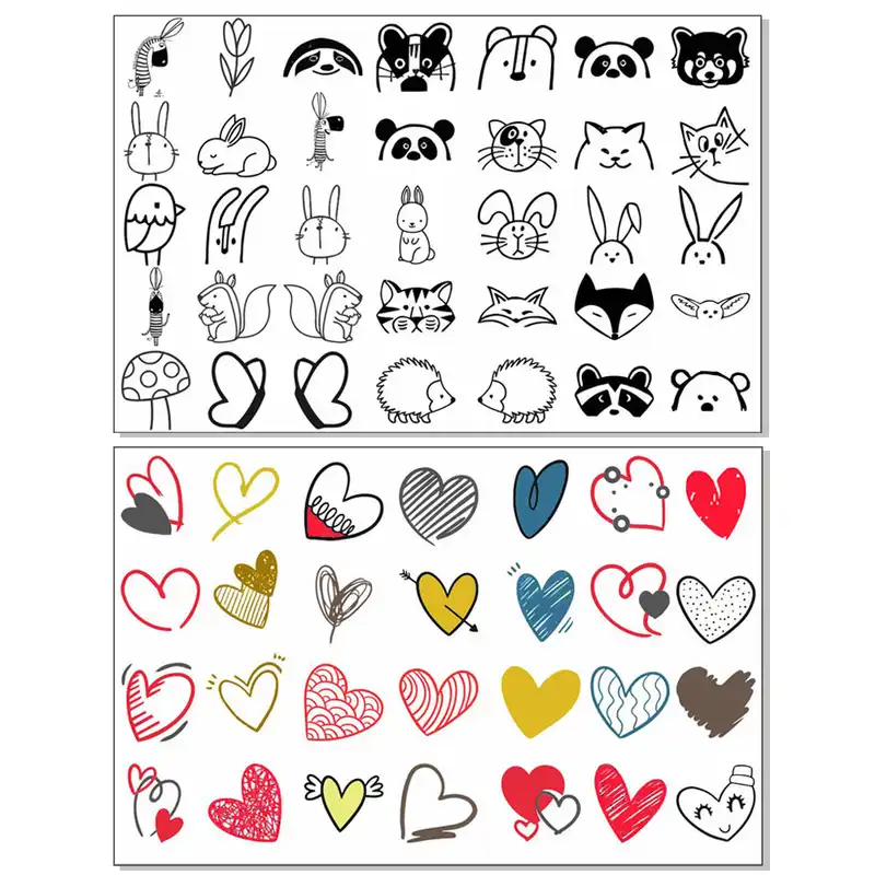 برچسب لنز ناخن کد BLNG6635 مجموعه 2 عددی