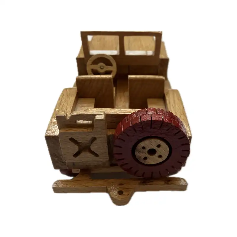 ماکت چوبی مدل ماشین جیپ کلاسیک