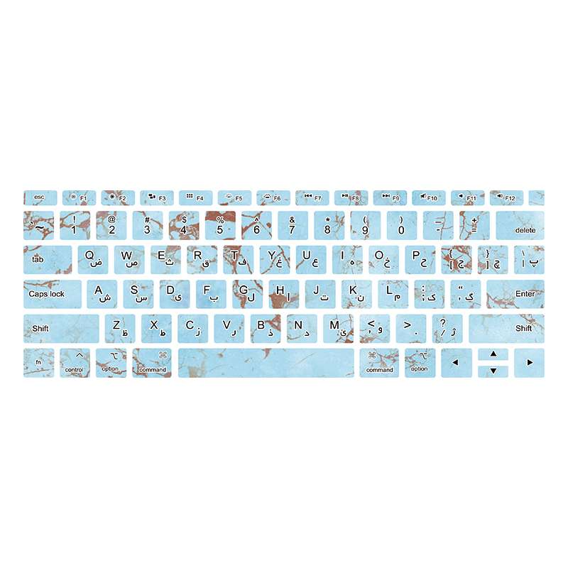 برچسب کیبورد فارسی طرحMARBLE150 مناسب برای مک بوک ایر 13 اینچ 2018-2019 برچسب کیبورد فارسی طرحMARBLE150 مناسب برای مک بوک ایر 13 اینچ 2018-2019