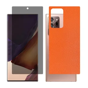 Glass Together model privacy glass screen protector suitable for Samsung Galaxy Note20 Ultra 5G mobile phone with cover sticker on the back of the phone