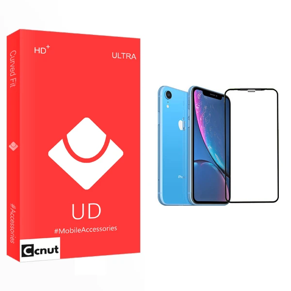 محافظ صفحه نمایش 5D کوکونات مدل UD Glass مناسب برای گوشی موبایل اپل iPhone XR