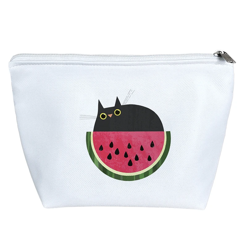 کیف لوازم آرایش دخترانه خندالو مدل گربه و هندوانه کد 8586