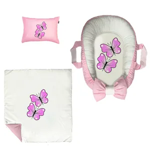 سرویس خواب 3 تکه نوزاد مدل پروانه کد DKBP78-set