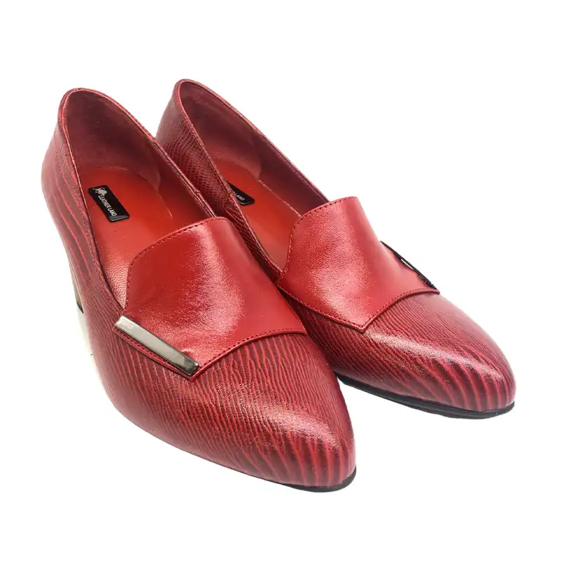 کفش زنانه سرزمین چرم مدل 1706 رنگ قرمز