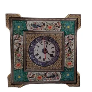  ساعت خاتم کاری مدل چهارگوش طرح گل و مرغ کد 160