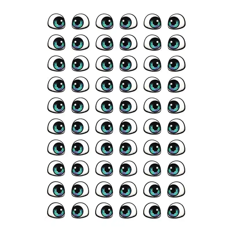 چشم عروسک مدل رزینی 10 میل کد 03 مجموعه 60 عددی