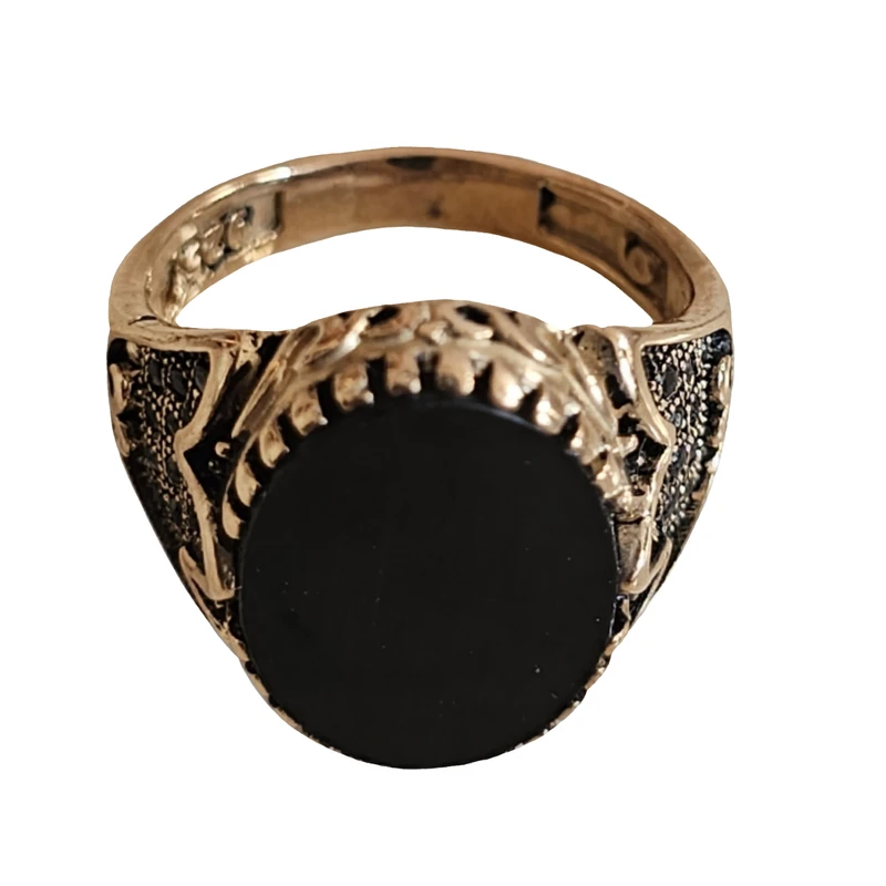 انگشتر دست‌ساز مردانه مدل طلاروس کد S342