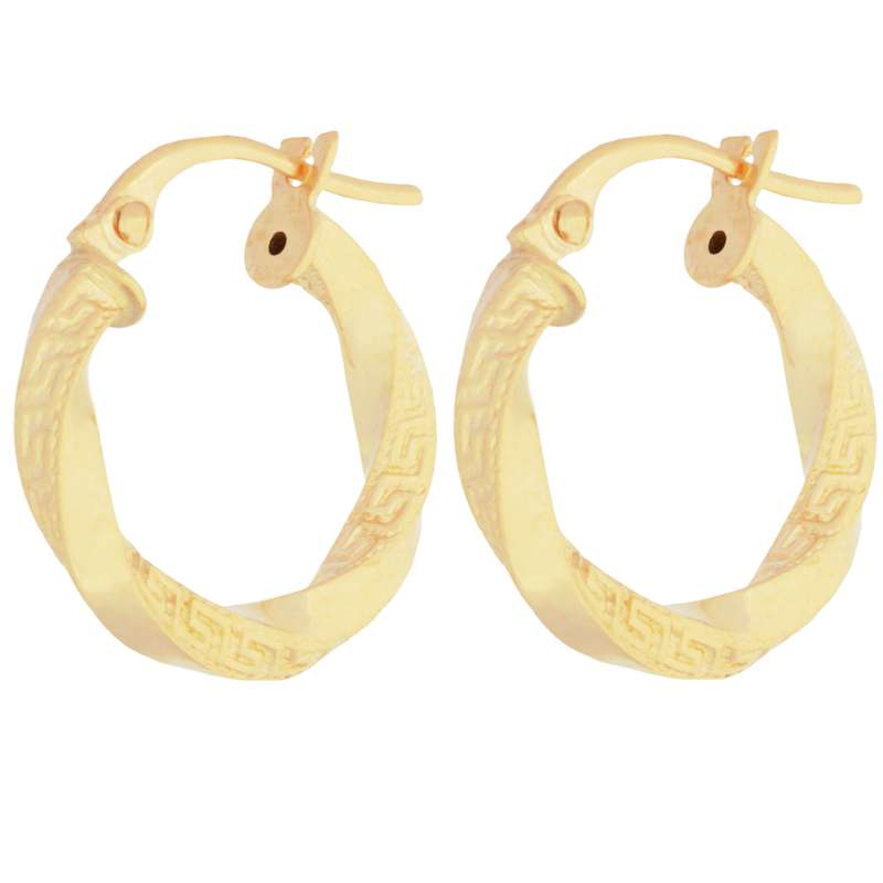 گوشواره طلا 18 عیار زنانه طلای مستجابی مدل حلقه ای کد V01