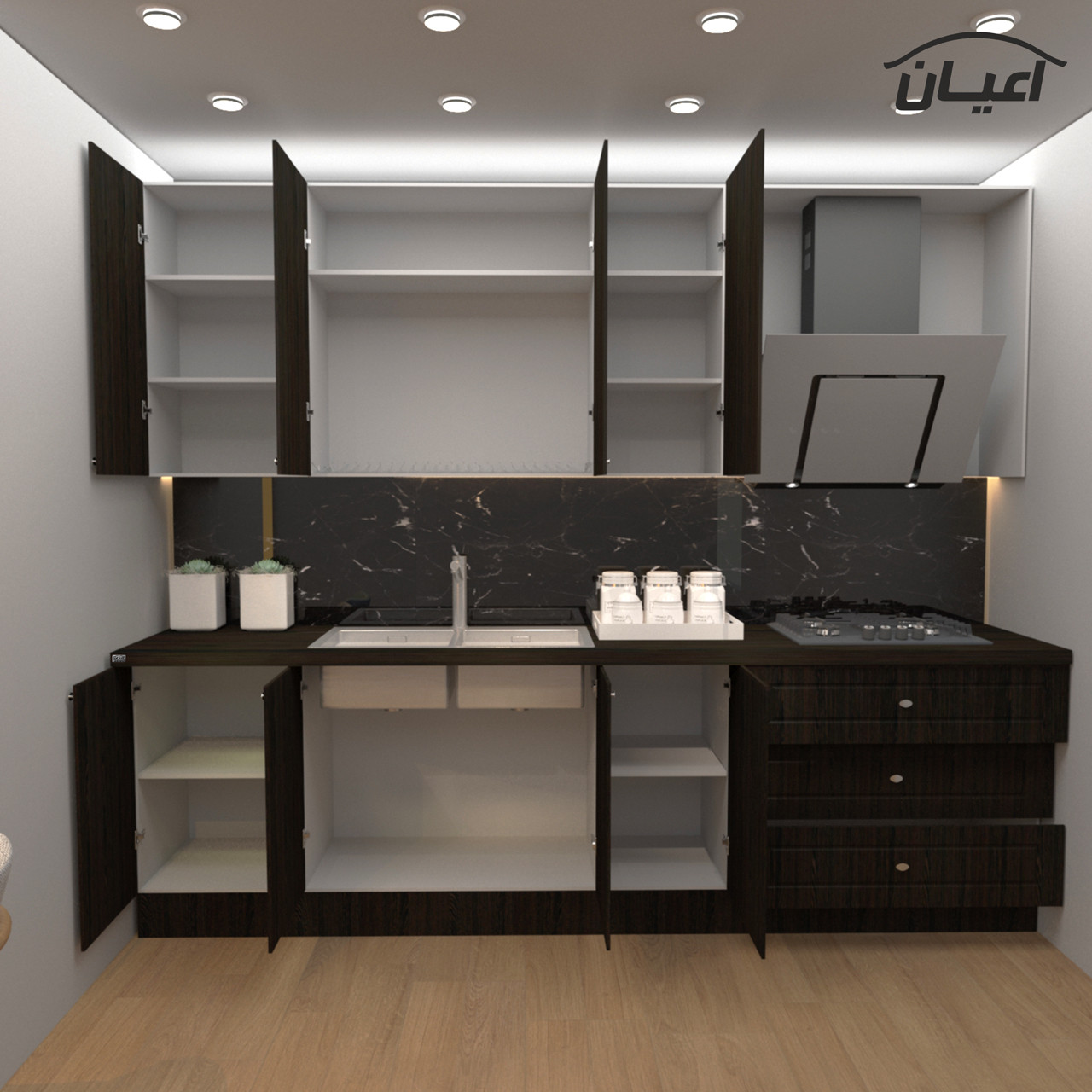 کابینت آشپزخانه اعیان مدل FH CW19 مجموعه 8 عددی