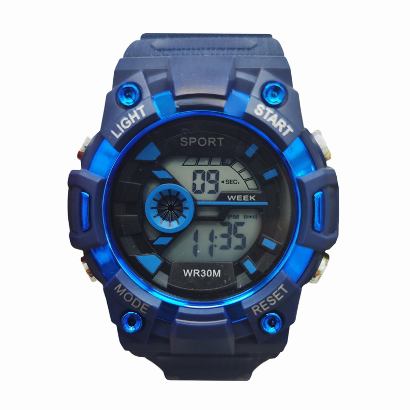 ساعت مچی دیجیتال مدل تک زمانه کرنومتر دار کد ۱ ساعت مچی دیجیتال مدل تک زمانه کرنومتر دار کد ۱