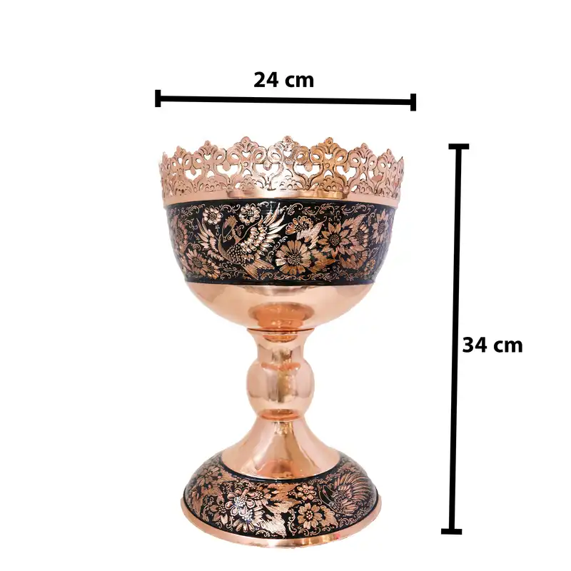 آجیل خوری مسی مدل الماس تراش کد 34p24half5f5