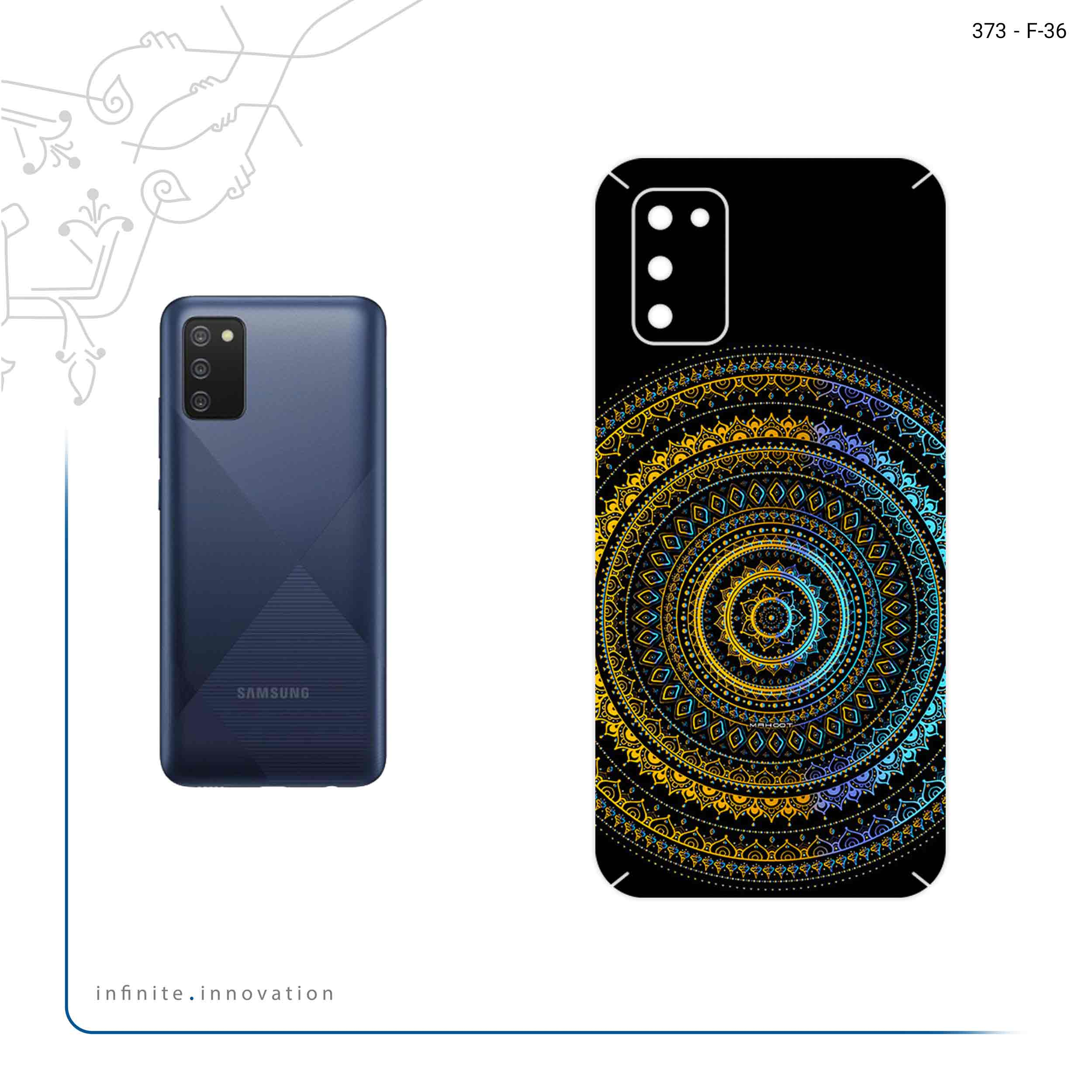برچسب پوششی ماهوت مدل Mandala Design 2 مناسب برای گوشی موبایل سامسونگ Galaxy A02S